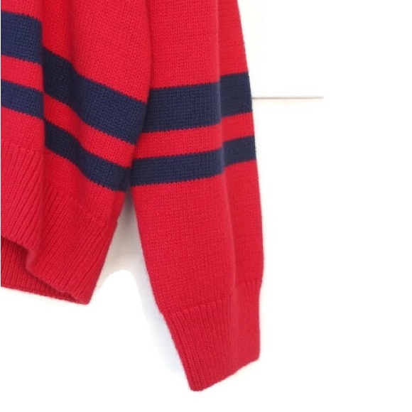 Chaps Striped Waffle Knit Classic Crewneck Long Sleeve Shirt - Picture 5 of 6